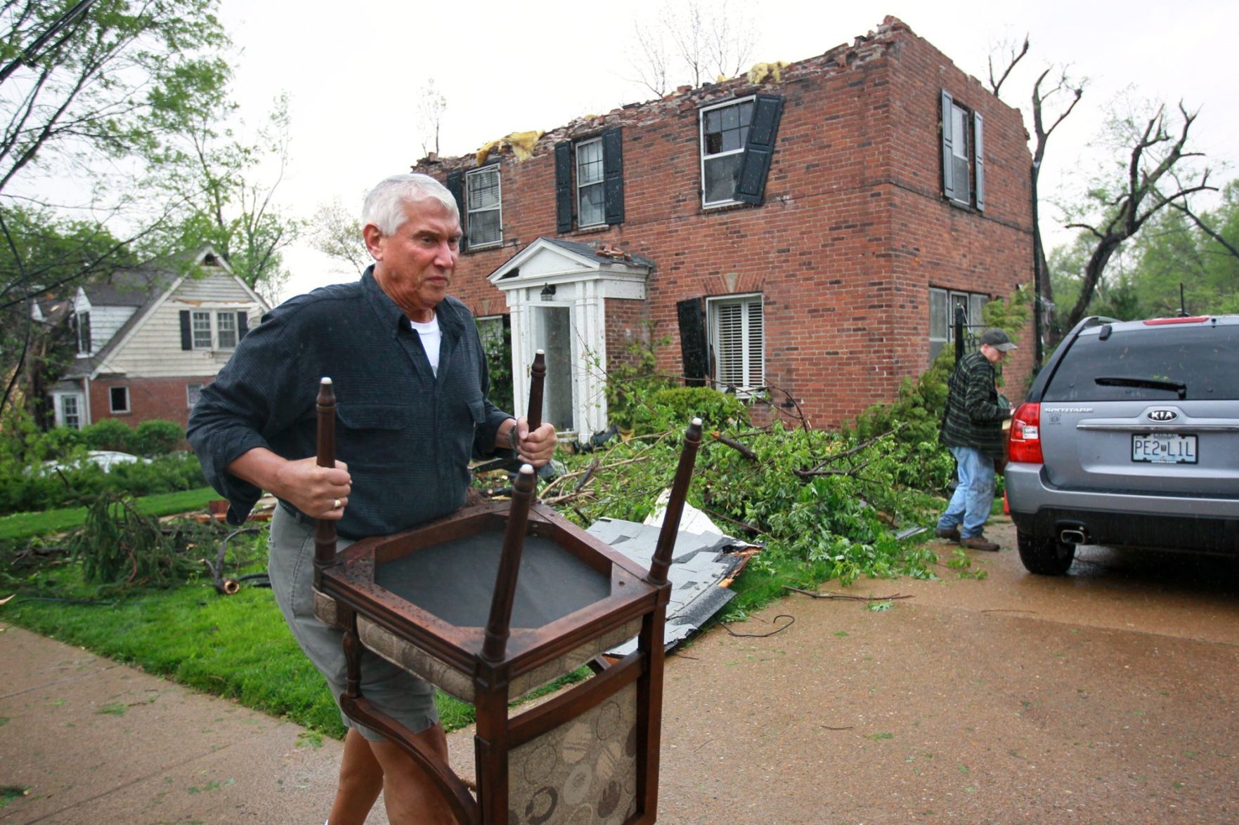 Tornado damage in Ferguson